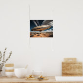 Vliegende schotel landing poster (Keuken)