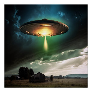 Vliegende schotelinvasie perfect poster