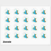 Vliegende sneaker ronde sticker (Vel)