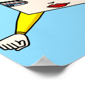 Vliegende sterke vrouw. poster (Hoek)