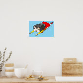 Vliegende sterke vrouw. poster (Keuken)