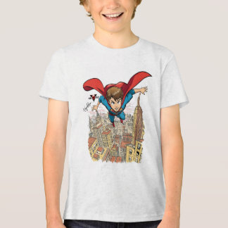 Vliegende Superjongen Cartoon T-shirt – Dynamische