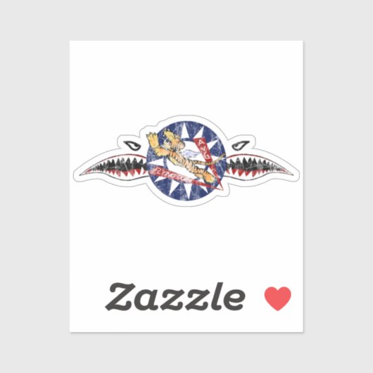 vliegende tijgers avg square sticker (Vel)