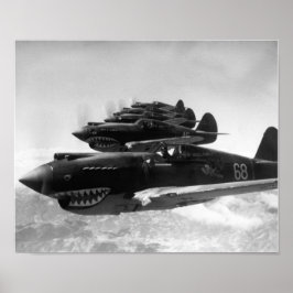 vliegende trekkers in formatie 1942 poster