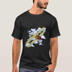 Vliegende tweedekker Luchtvaartpiloot T-shirt