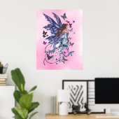 Vliegende vaar in roze poster (Thuiskantoor)