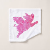 Vliegende varken, badkamer, varken bad handdoek (Wasdoekje)