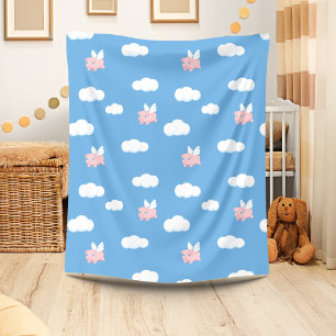 Vliegende Varken - Knuffel Biggetje met Vleugels Fleece Deken