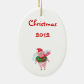 Vliegende varken met Wreath Ornament (Achterkant)