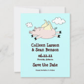 Vliegende Varken sparen de Datum, stevige rug Save The Date (Voorkant)