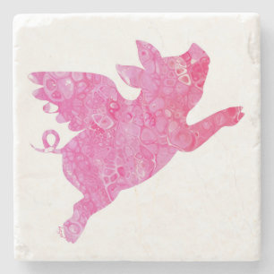 Vliegende varken, wanneer Varkens vliegen, varken, Stenen Onderzetter