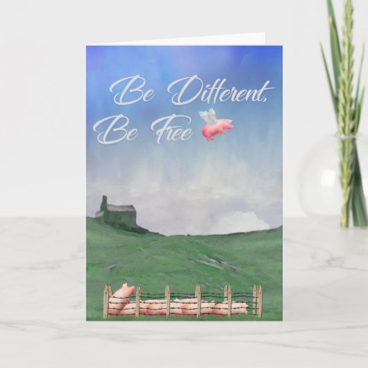 Vliegende varken zijn anders kaart (Voorkant)