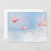 Vliegende varkens briefkaart (Voorkant / Achterkant)
