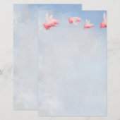 Vliegende varkens briefpapier (Voorkant / Achterkant)