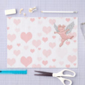 Vliegende varkens en roze harten tissuepapier (Craft)