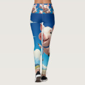 Vliegende Varkens Grappige Varkens met Vleugels Leggings (Achterkant)