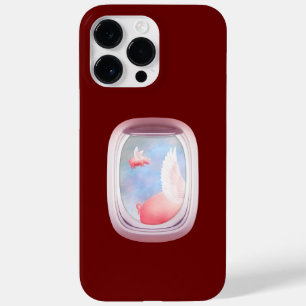 Vliegende varkens langs vliegtuigraam Case-Mate iPhone 14 pro max hoesje