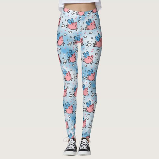 Vliegende varkens leggings (Voorkant)