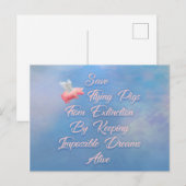 Vliegende varkens opslaan briefkaart (Voorkant / Achterkant)