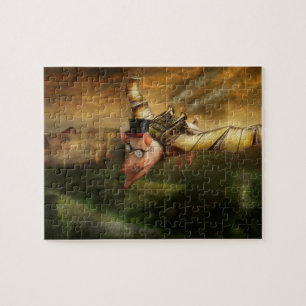 Vliegende varkens - Steampunk - Vliegende varkens Legpuzzel