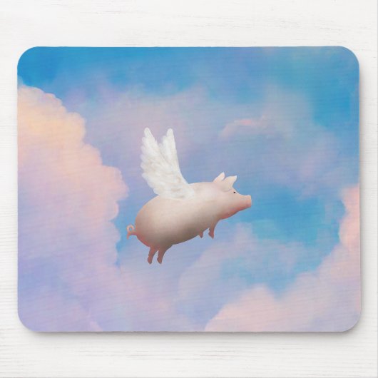vliegende varkensmousepad muismat (Voorkant)