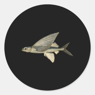 Vliegende vis ronde sticker