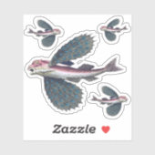 vliegende vis sticker (Vel)