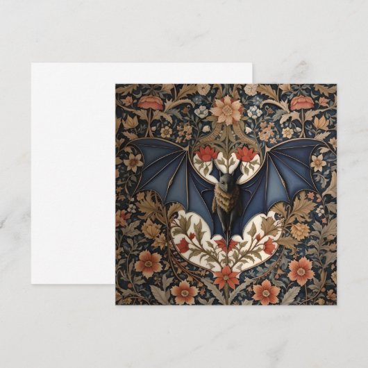 Vliegende Vleermuis - Moderne William Morris Flora (Voorkant / Achterkant)