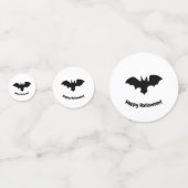 Vliegende vleermuis op witte Confetti (Achterkanten)