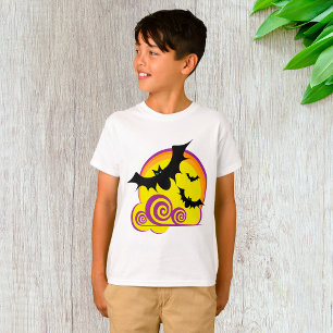Vliegende Vleermuizen Halloween Night Volle Maan W T-shirt