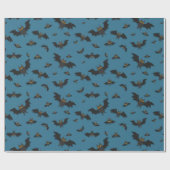 Vliegende vleermuizen naadloos patroon cadeaupapier (Vlak)