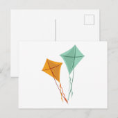 Vliegende vliegers briefkaart (Voorkant / Achterkant)