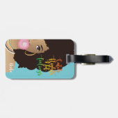 Vliegende vliegtuigen, zwarte vrouwen, tandvlees, bagagelabel (Achterkant horizontaal)