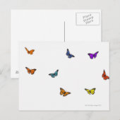 Vliegende vlinder briefkaart (Voorkant / Achterkant)