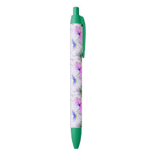 Vliegende vlinderpen blauwe inkt pen