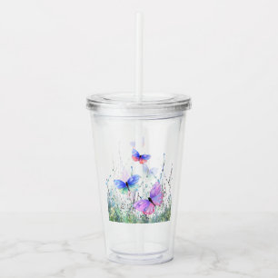 Vliegende vlinders Acryl Tumbler Acryl Drinkbeker