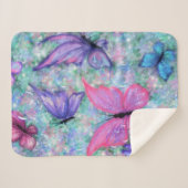Vliegende Vlinders Baby Sherpa Blanket Sherpa Deken (Voorkant (horizontaal))