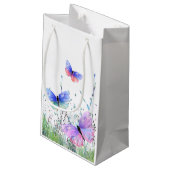 Vliegende vlinders geschenkzak klein cadeauzakje (Achterkant Gekanteld)