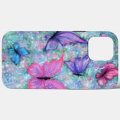 Vliegende vlinders iPhone Case (Achterkant (horizontaal))