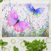 Vliegende vlinders keukenhanddoek (Gevouwen)