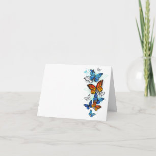 Vliegende Vlinders Morpho en Monarch