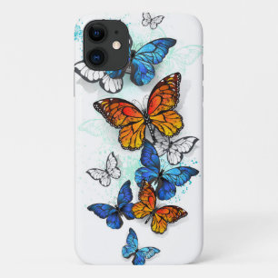Vliegende Vlinders Morpho en Monarch iPhone 11 Hoesje