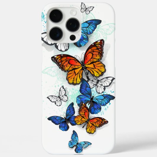 Vliegende Vlinders Morpho en Monarch Case-Mate iPhone Case (Achterkant)