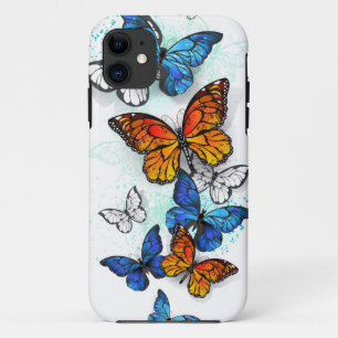 Vliegende Vlinders Morpho en Monarch iPhone 11 Hoesje