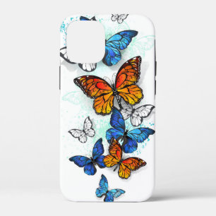 Vliegende Vlinders Morpho en Monarch iPhone 12 Mini Hoesje