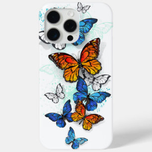 Vliegende Vlinders Morpho en Monarch iPhone 15 Pro Max Hoesje
