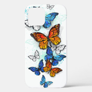 Vliegende Vlinders Morpho en Monarch iPhone 12 Hoesje