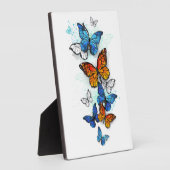 Vliegende Vlinders Morpho en Monarch Fotoplaat (Zijkant)