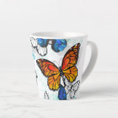 Vliegende Vlinders Morpho en Monarch Latte Mok (Rechterhoek)