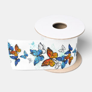 Vliegende vlinders Morpho en Monarch Lint